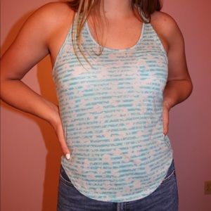 Tropical Striped Racerback Tank Top